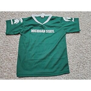 Franklin Sports NCAA Kids Football Jersey Size Small MSU Green White